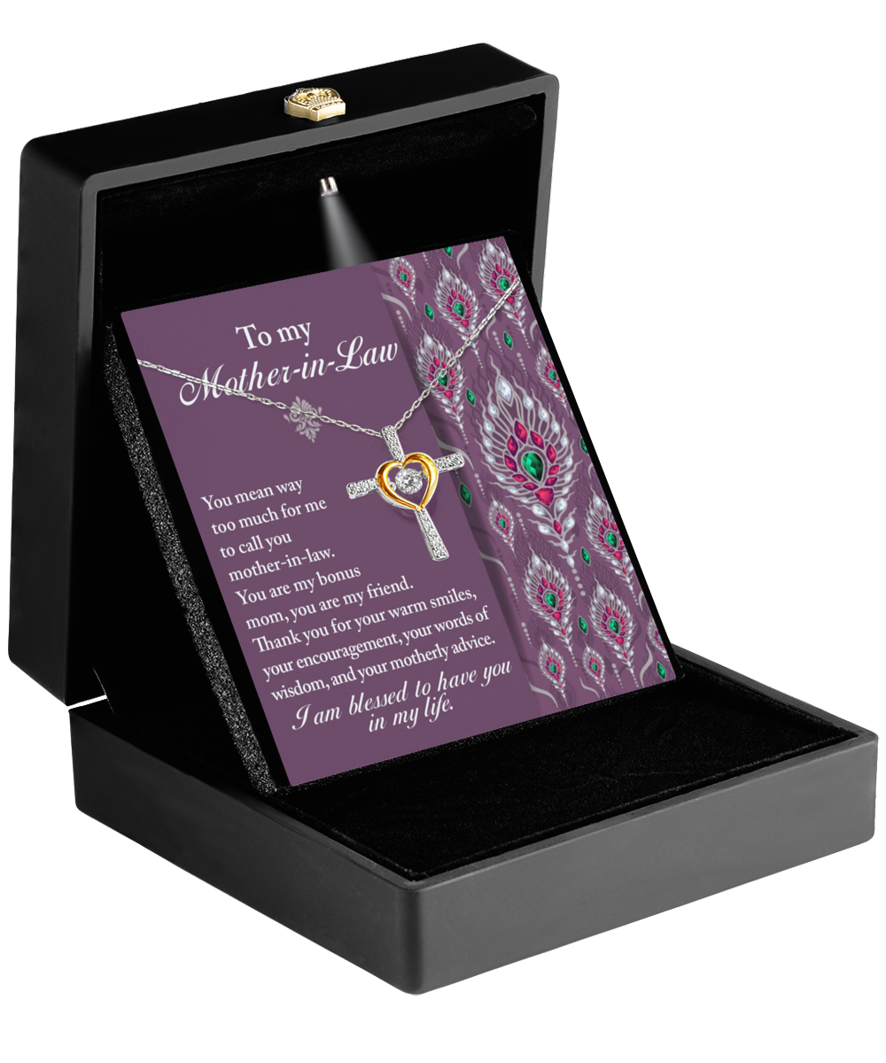 To My Mother-In-Law - Words Of Wisdom - Cross Dancing Necklace