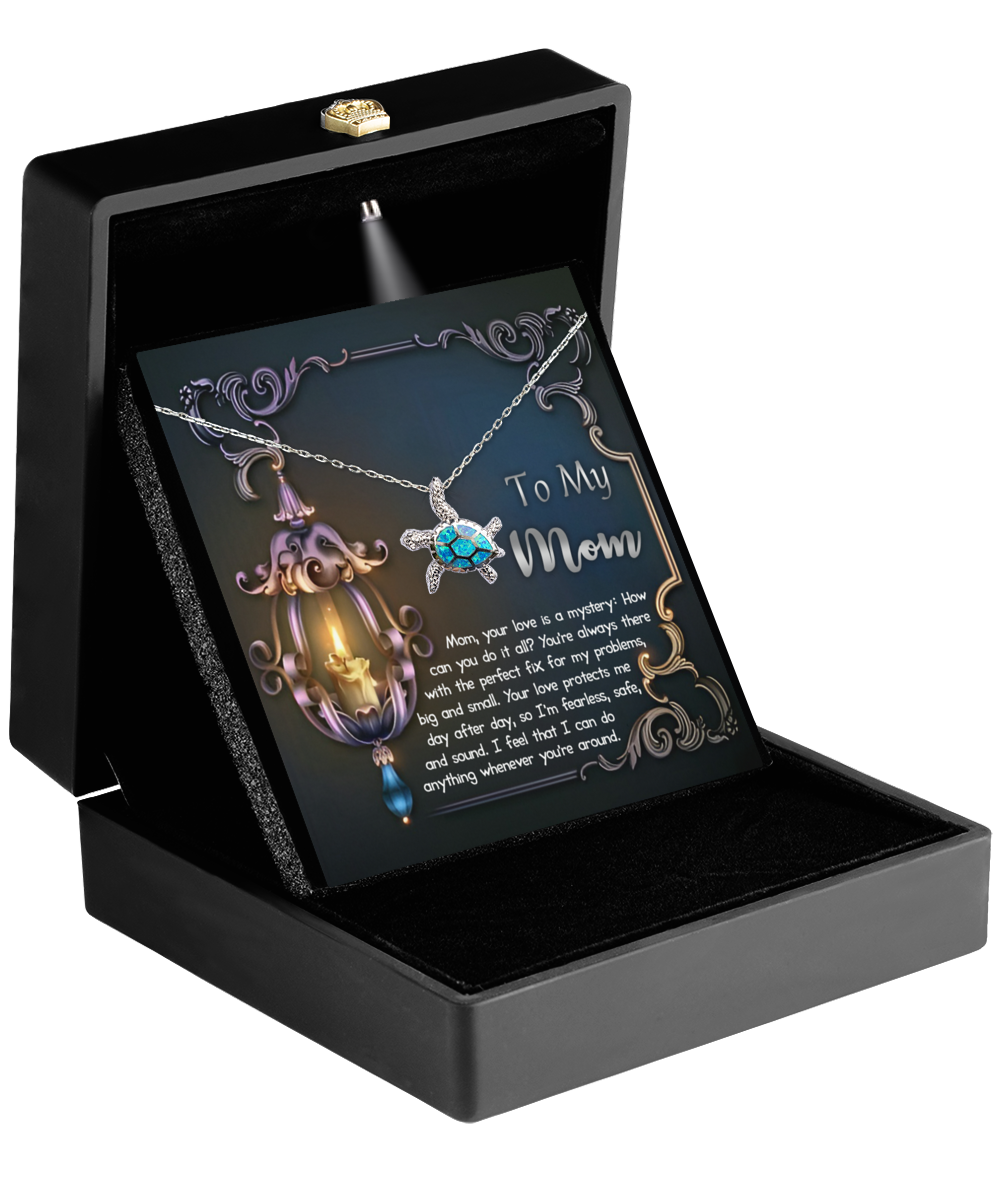 To My Mom - Your Love Is A Mystery - Turtle Necklace