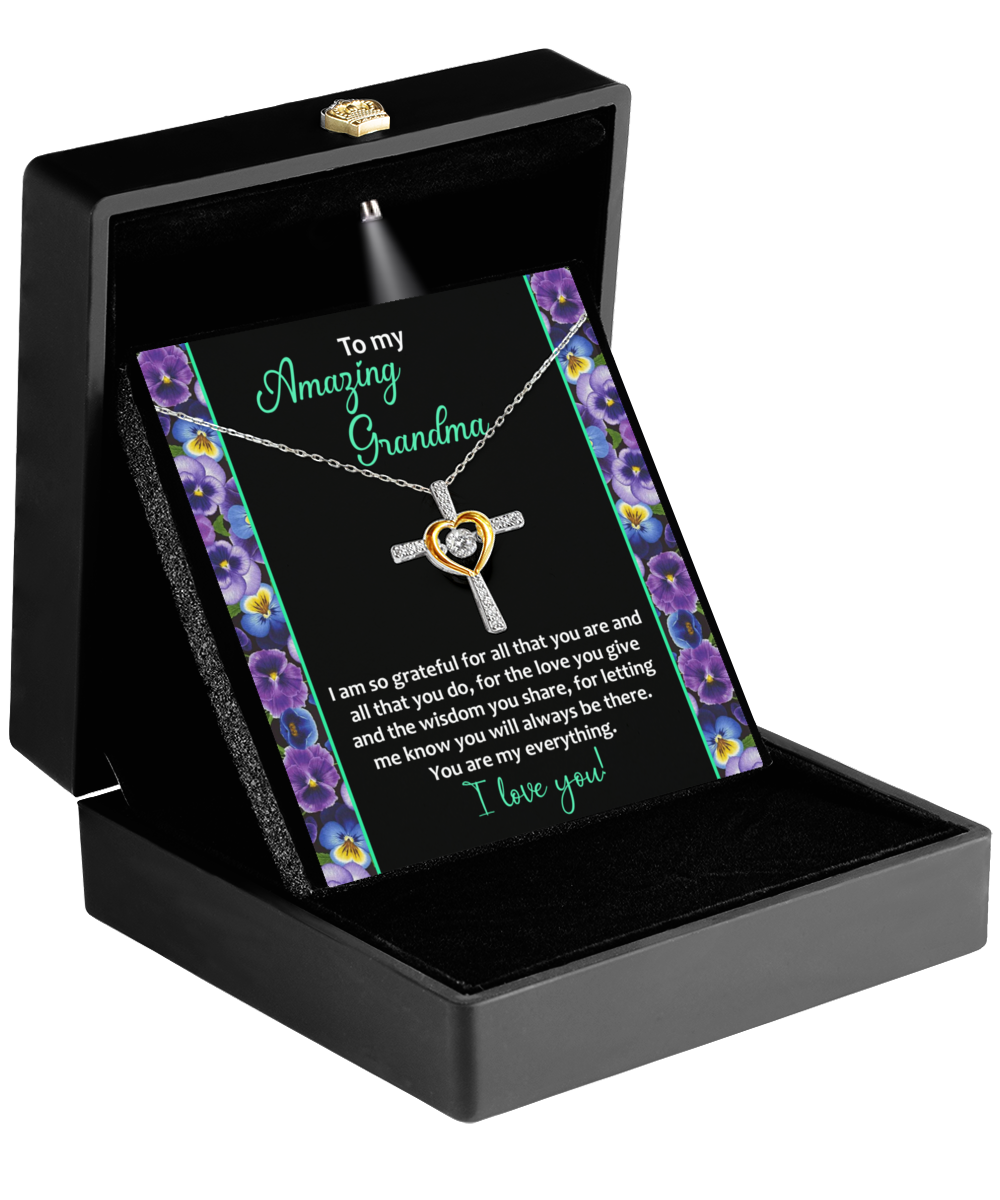 To My Amazing Grandma - You Are My Everything - Cross Dancing Necklace