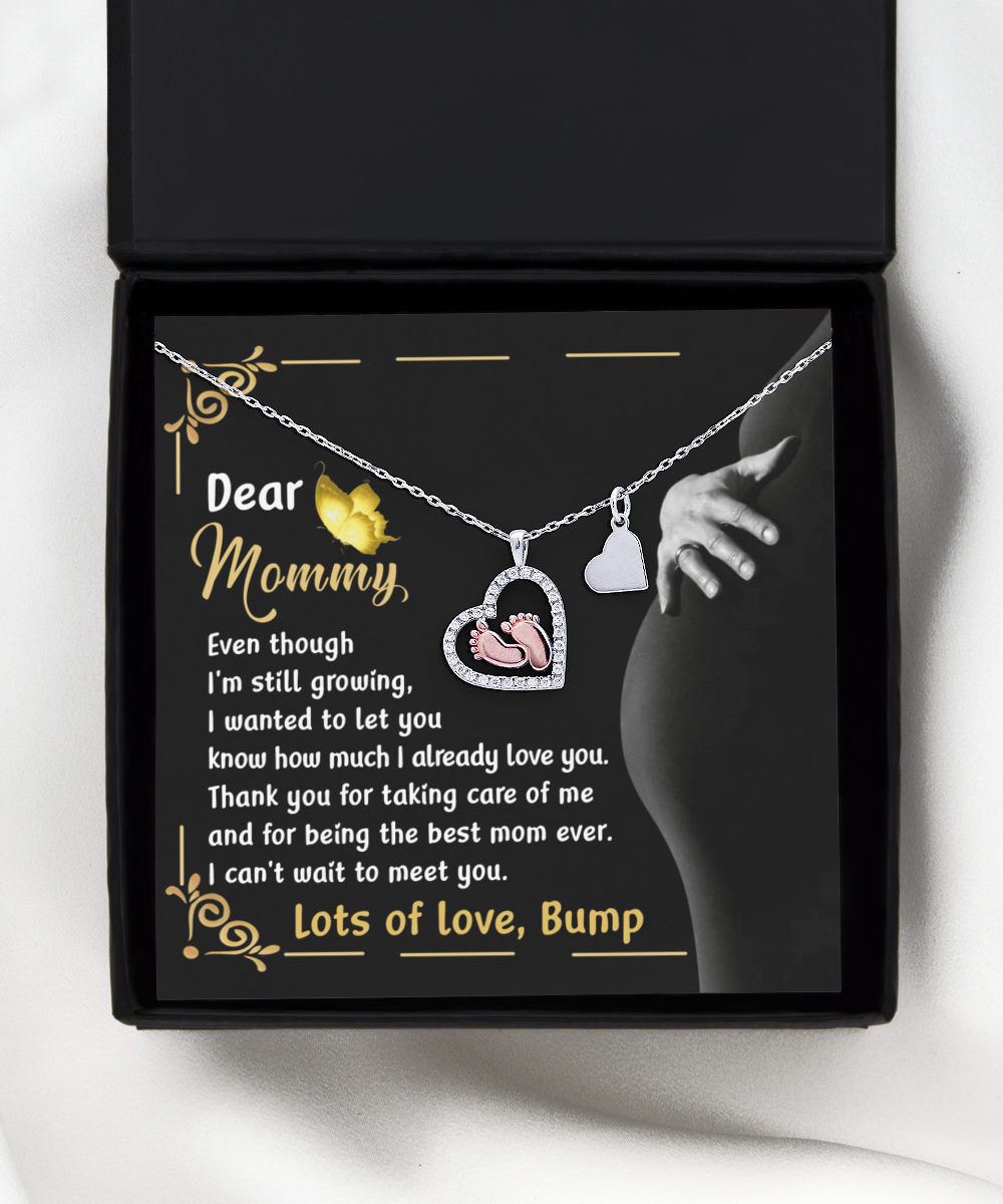 Mama To Be - Best Mom Ever - Baby Feet Necklace