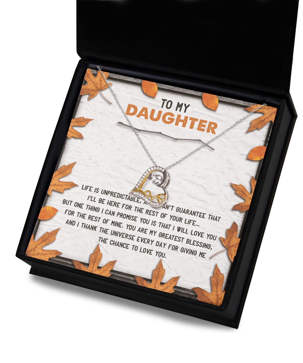 To My Daughter, You Are My Greatest Blessing, Love Dancing Heart Necklace, Gift For Daughter