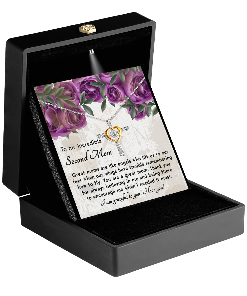 To My Second Mom - I Am Grateful To You - Cross Dancing Necklace