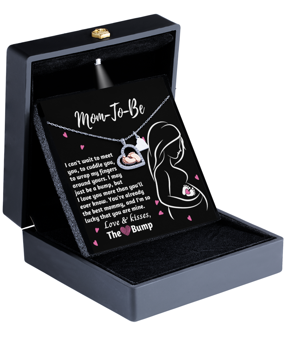 Mama To Be - The Best Mommy - Baby Feet Necklace