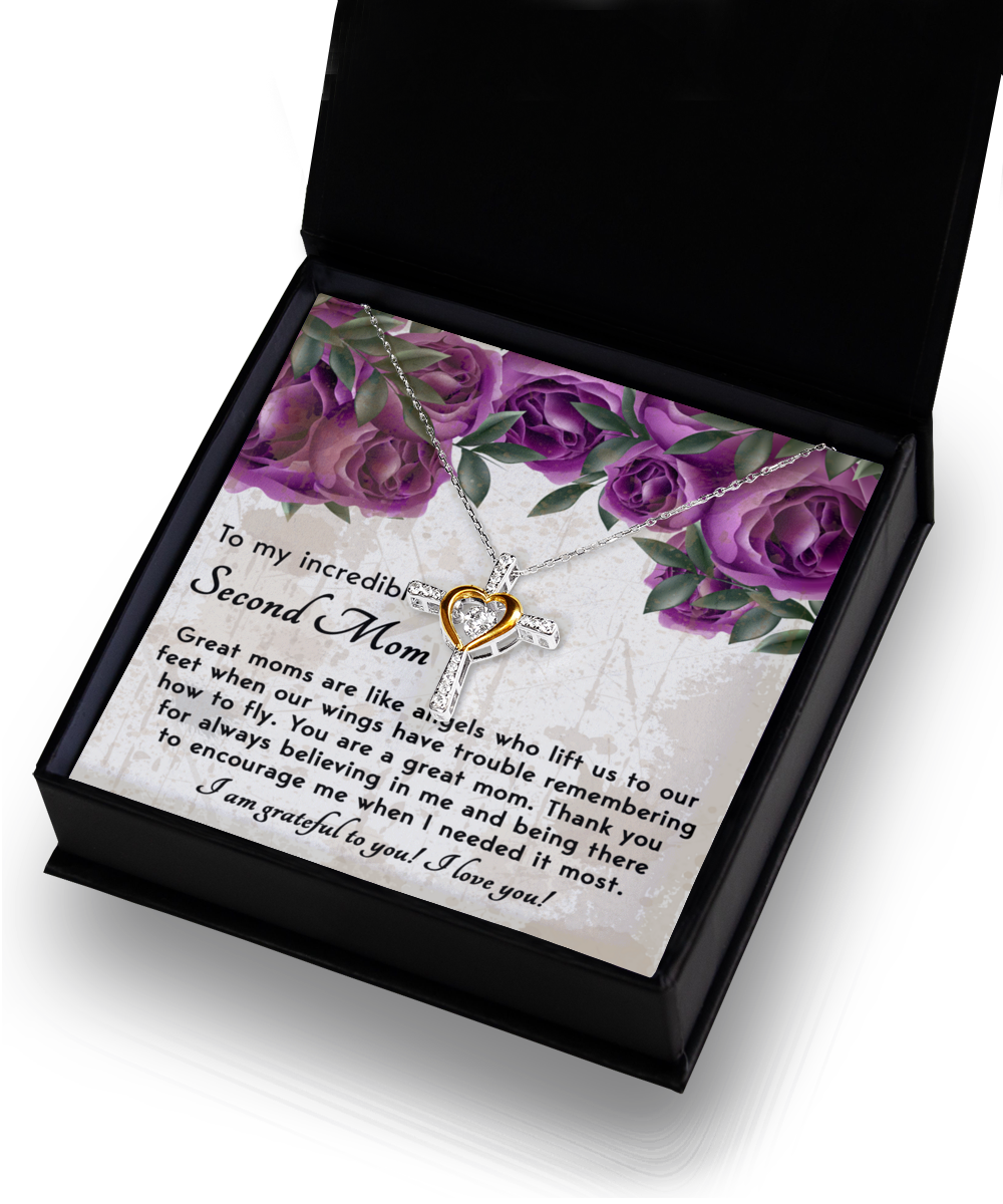 To My Second Mom - I Am Grateful To You - Cross Dancing Necklace