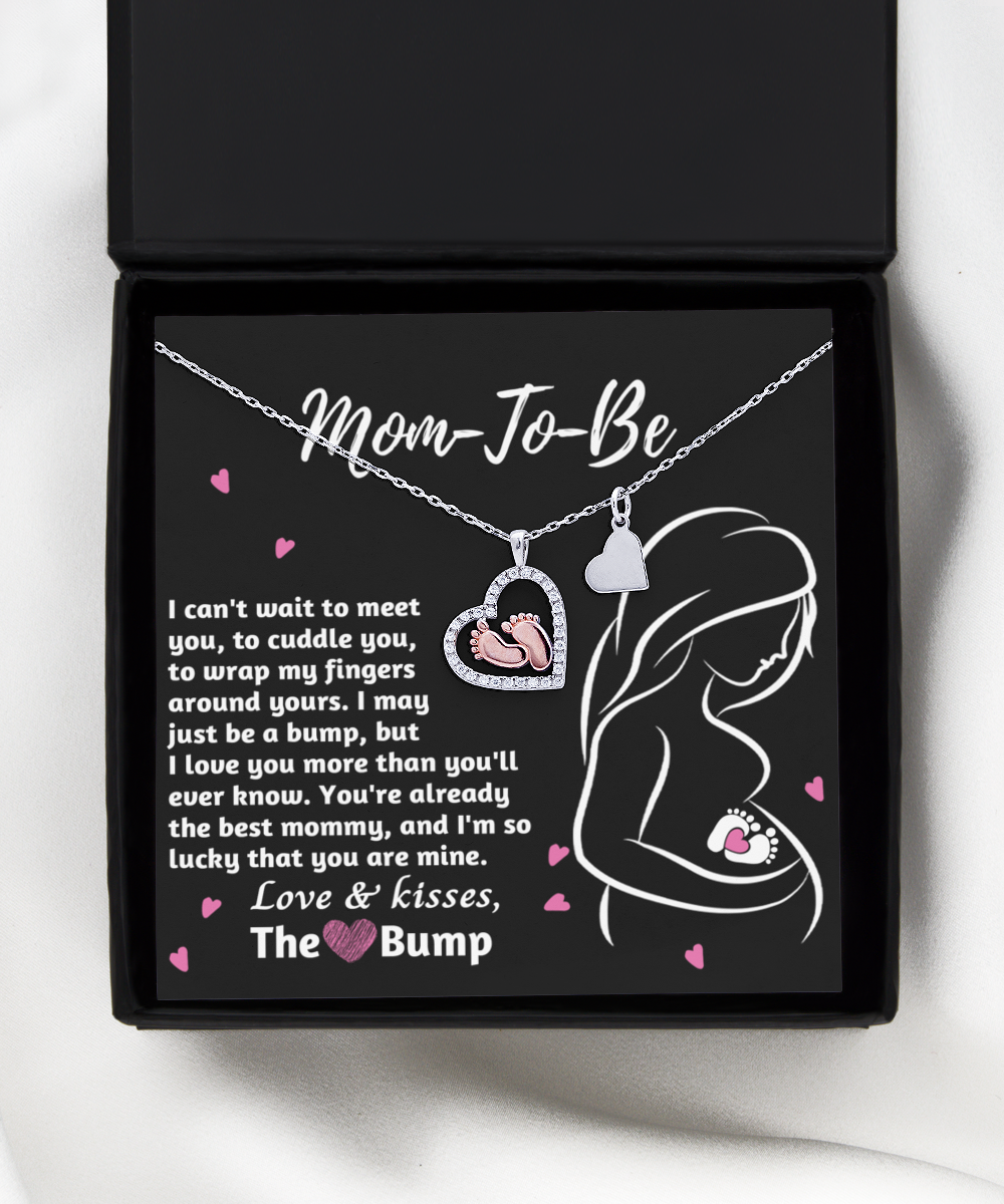 Mama To Be - The Best Mommy - Baby Feet Necklace