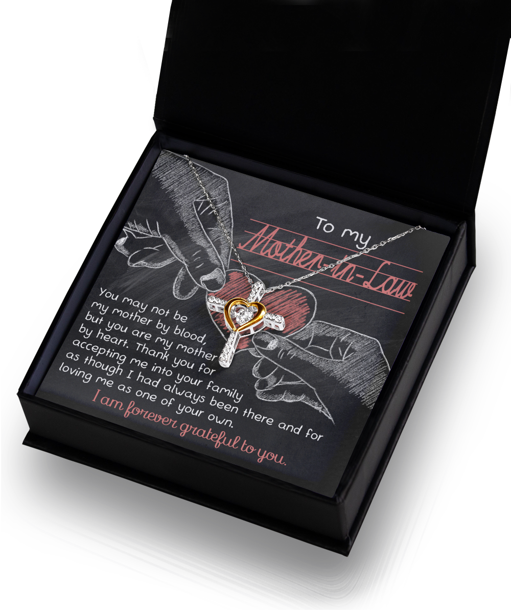 To My Mother-In-Law - You Are My Mother By Heart - Cross Dancing Necklace