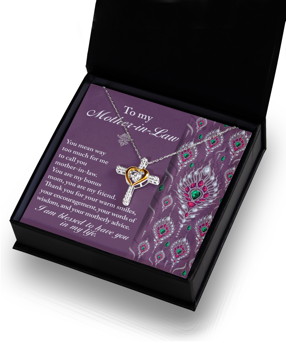 To My Mother-In-Law - Words Of Wisdom - Cross Dancing Necklace