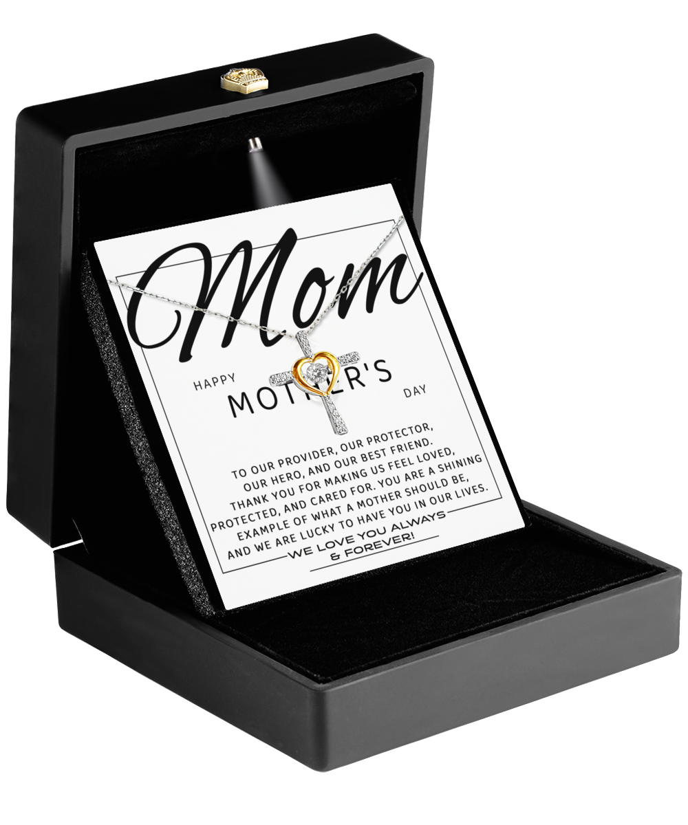 To My Mom - Happy Mother's Day - Our Hero, Our Best Friend - Cross Dancing Necklace