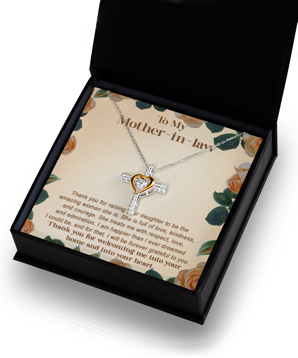 To My Mother-In-Law - Grateful To You - Cross Dancing Necklace