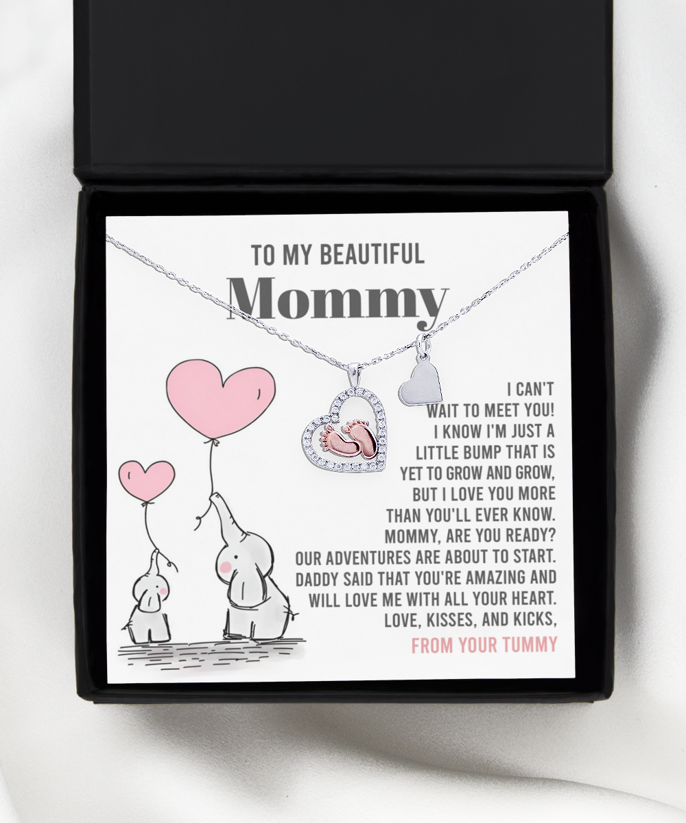 Mama To Be - All Your Heart - Baby Feet Necklace