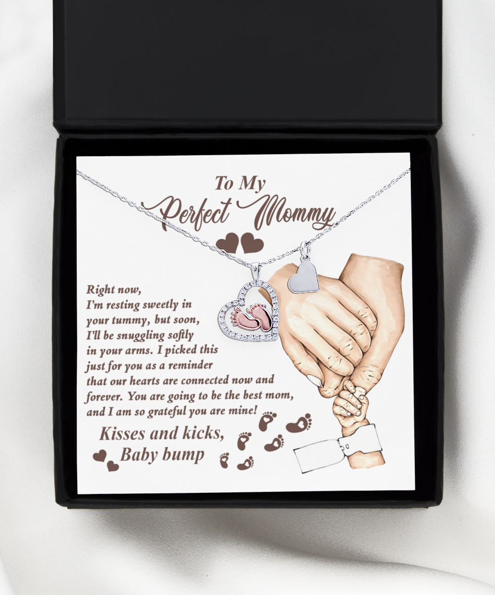 Mama To Be - Now And Forever - Baby Feet Necklace