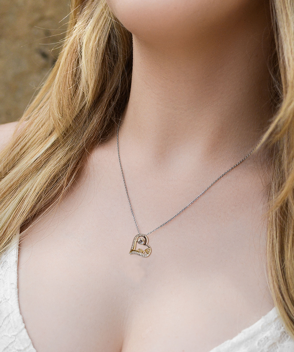 To My Daughter, Im So Proud To Call My Daughter, Love Dancing Heart Necklace, Gift For Daughter