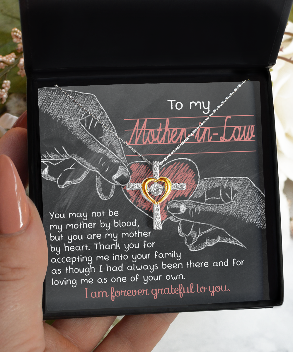 To My Mother-In-Law - You Are My Mother By Heart - Cross Dancing Necklace