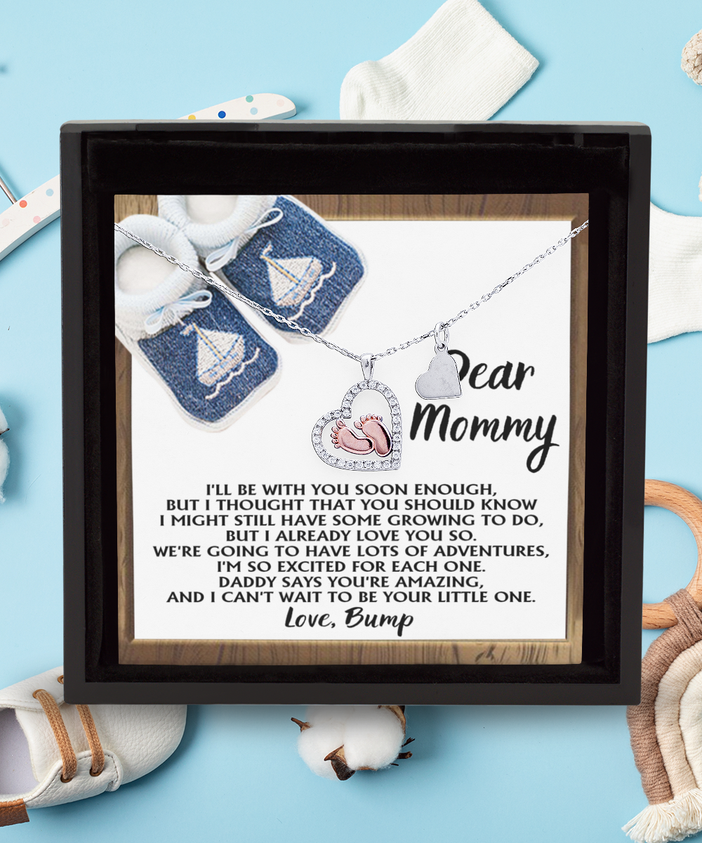 Mom To Be - You're Amazing - Baby Feet Necklace