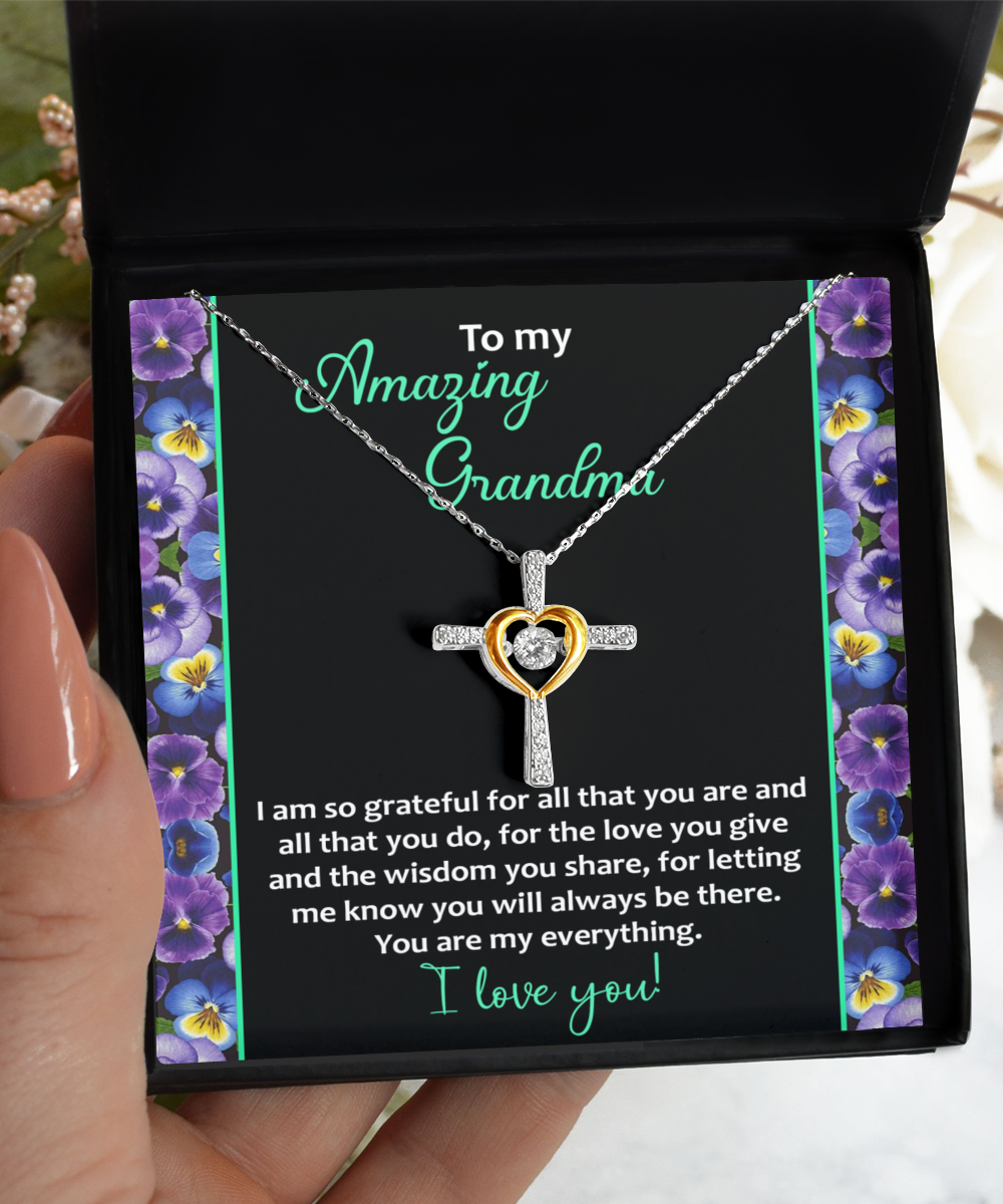 To My Amazing Grandma - You Are My Everything - Cross Dancing Necklace