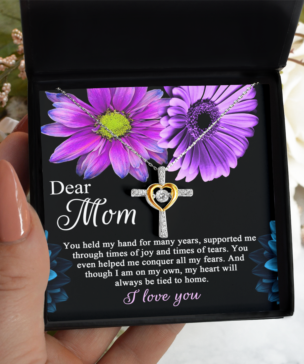 Dear Mom - You Held My Hand For Many Years - Cross Dancing Necklace