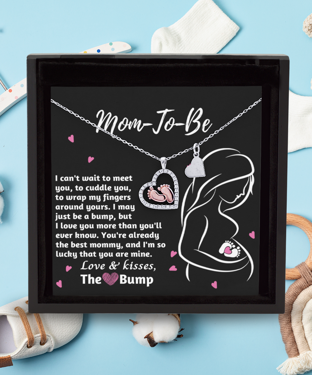 Mama To Be - The Best Mommy - Baby Feet Necklace