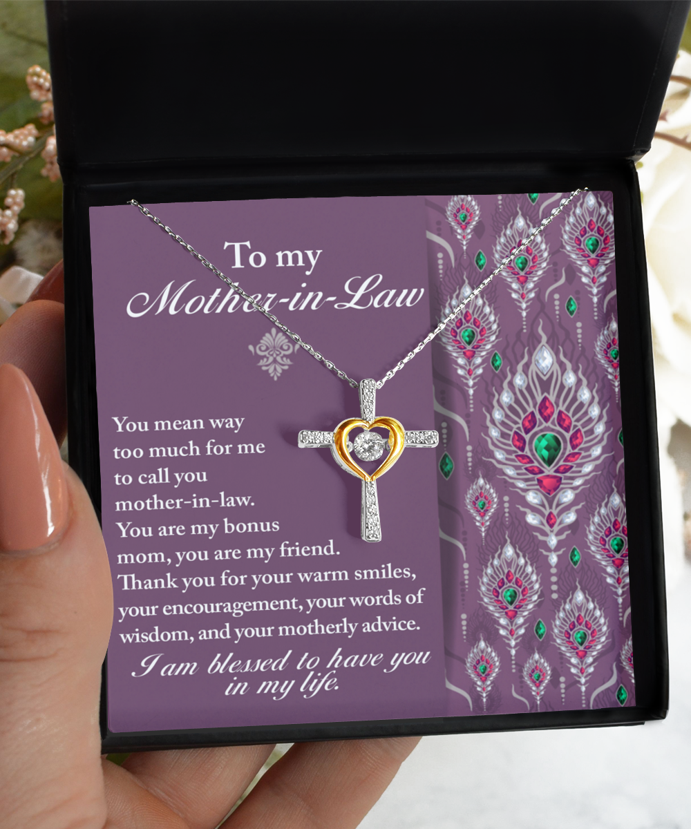 To My Mother-In-Law - Words Of Wisdom - Cross Dancing Necklace
