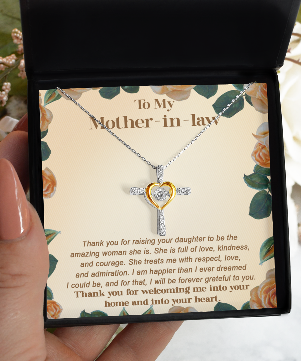 To My Mother-In-Law - Grateful To You - Cross Dancing Necklace