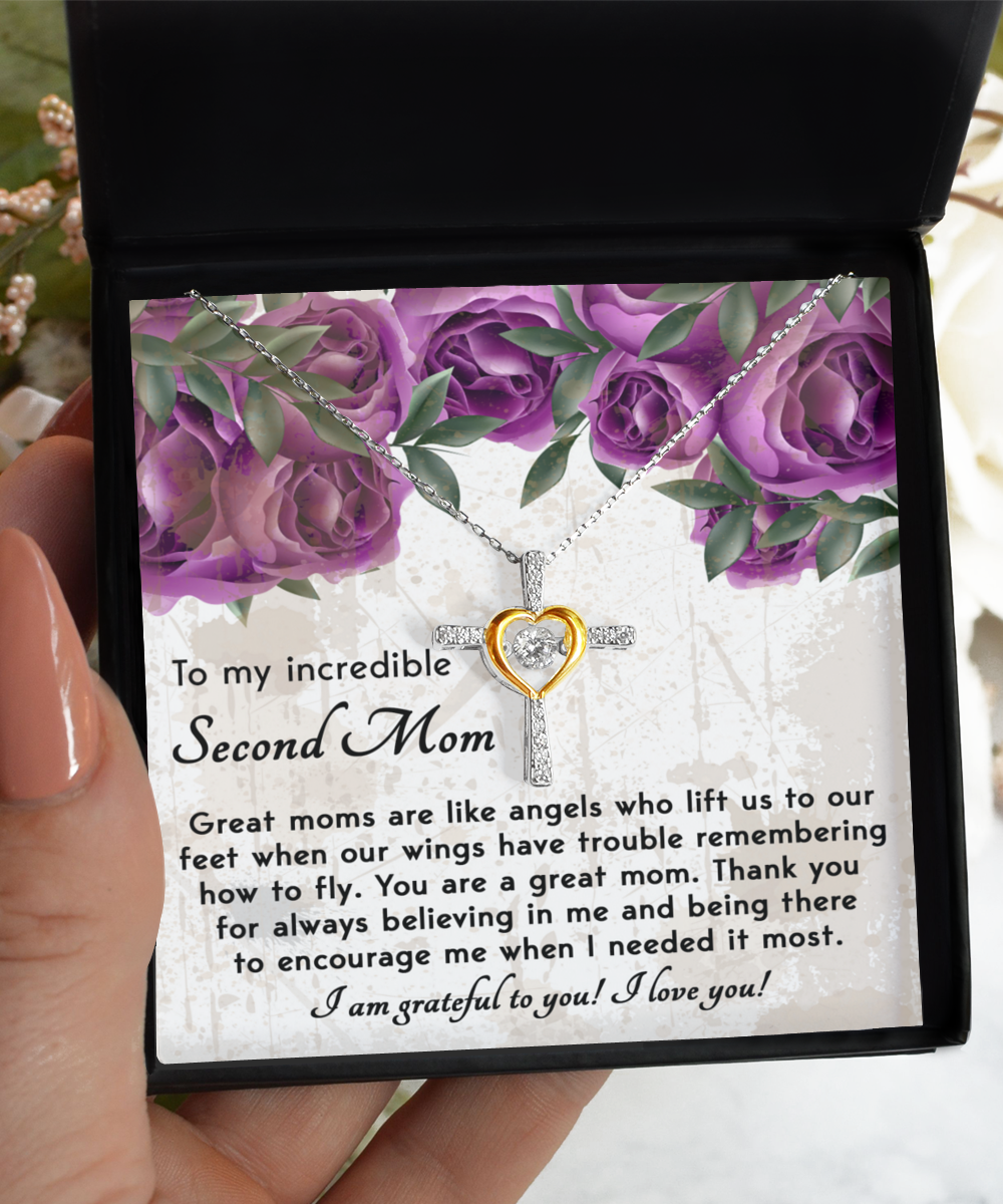 To My Second Mom - I Am Grateful To You - Cross Dancing Necklace